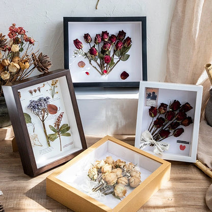 DIY 3D Dried Flower Photo Frames Specimen Stand for Home Decor Desktop Ornment Decoração Para Sala Clear Photo Frame Mini Frame