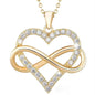 Nice 925 Sterling Silver Necklace Pendant Heart 5A Zircon Gem For Women Fashion Clavicle Chain Wedding  Jewelry Party Gift
