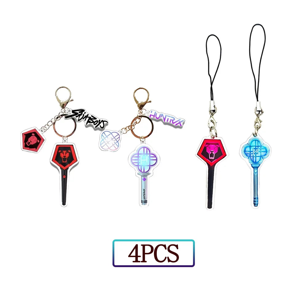 KPop Demon Hunters Standing Up Ornament Acrylic Superstar Desktop Stand Decor Anime Figures Craft Creative Gifts for Fan Lover
