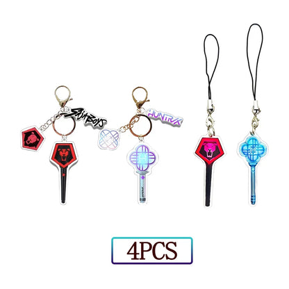 KPop Demon Hunters Standing Up Ornament Acrylic Superstar Desktop Stand Decor Anime Figures Craft Creative Gifts for Fan Lover