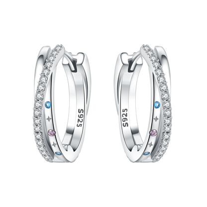 CYMYSS 2025 New 925 Sterling Silver Classic Hollow-out Versatile Hoop Earrings for Women Fine Jewelry Ideal Birthday Party Gifts
