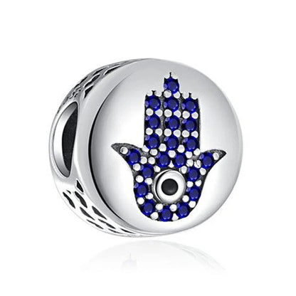 New 925 Silver Eye Palm Skull Wings Sun Pendants Charms Beads Fit Original Bracelet Accessories DIY Jewelry For Women