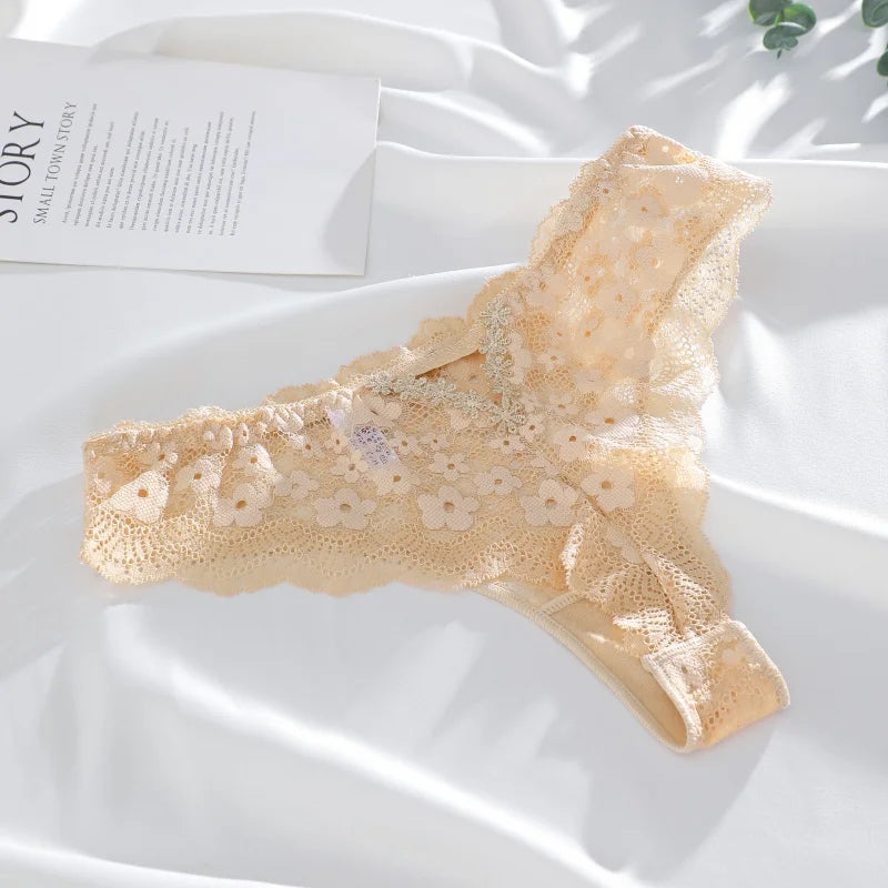 3Pcs Women Cotton Lingerie Sexy Thong Soft Fashion Panties Femme Design Underwear Pantys Underpant Lingerie Lace Intimates S-XL