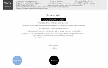 Autumn and Winter V-neck Slim-Fit Sleeveless Sling Fishtail Dress Sweater