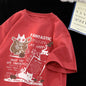 Cartoon Cat Group Printed T-Shirt
