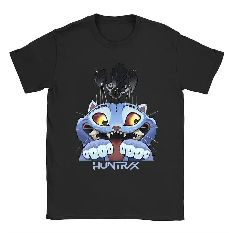 Men's T-shirt New American Harajuku Style K-pop Demon Hunter Tiger and Bird Demon Hunter Tiger Print T-shirt streetwear Unisex