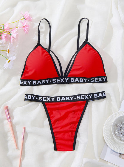 Women's Sexy Lingerie Set - Unpadded & Solid Color Collection