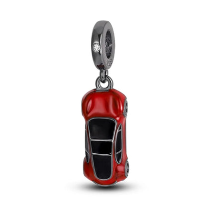 925 Sterling Silver Motorcycle Red Sports Car SUV Bus Car Keys Charm Pendants For Women Fit DIY Bracelets Party Birthday Jewelry