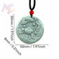 Light Green Natural Jade Flower Heart Pendant Necklace Real Jewellery Carved Gemstone Fashion Charm Amulet Gifts for Women Men