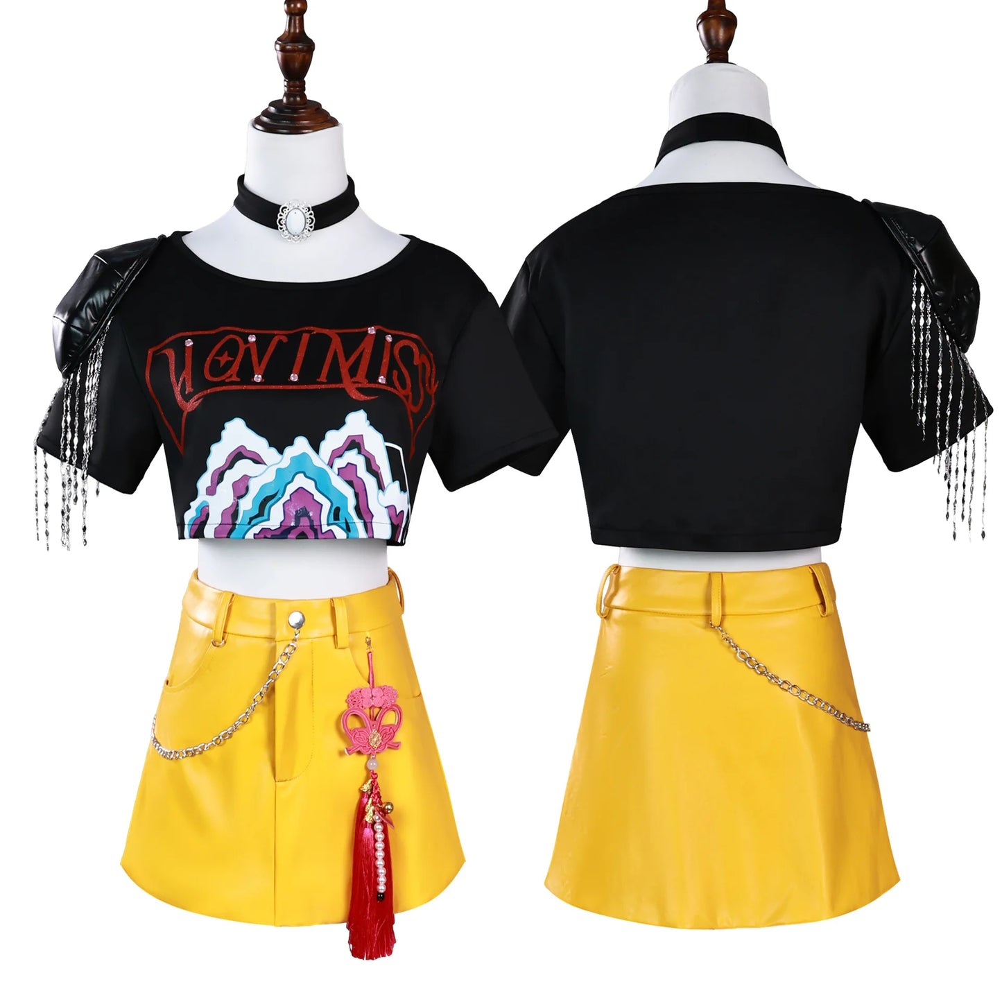 Kids Rumi Cosplay Costume Kpop Demons Children Disguise Halloween Carnival Party Clothing
