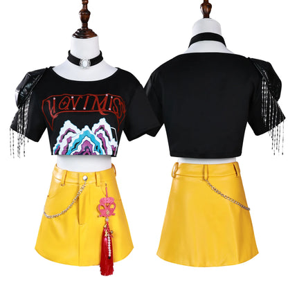 Kids Rumi Cosplay Costume Kpop Demons Children Disguise Halloween Carnival Party Clothing