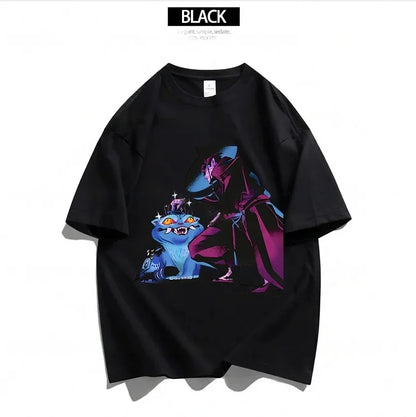 Cartoon Anime Film Kpop Demon Hunters Print T-shirt for Men Women Adult Clothes Summer Cotton Outdoor Wear Hip Hop Fashion Tops