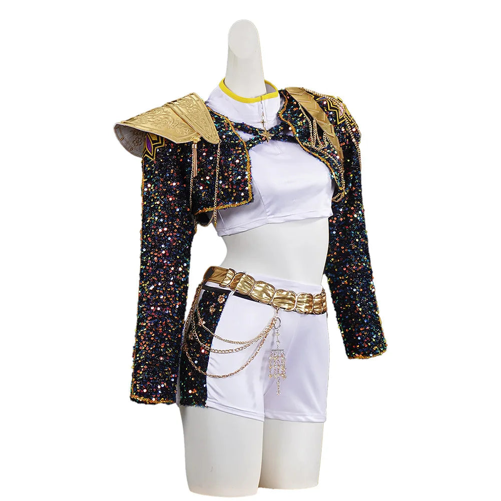 Children Zoey Mira Rumi Demon Hunters Cosplay Costume Kid Girls Disguise Halloween K-POP Group Idol