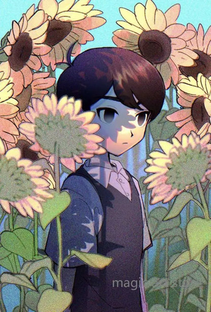 Horror Anime Style Video Game Omori Main Character Game Scene Art Poster Canvas Painting Wall Print Picture Room Home Bar Decor