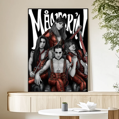 M-Maneskin D-Damiano David Band Poster HD Art Sticky Wall Waterproof Home Living Room Bedroom Bar Aesthetic Decoration