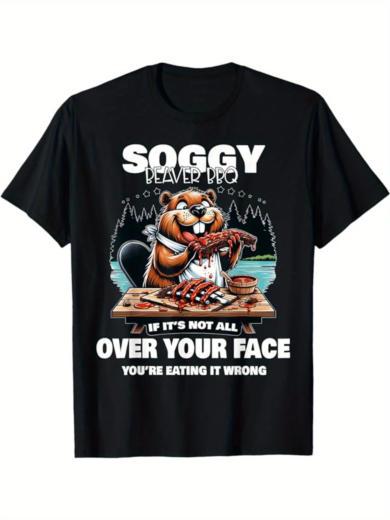 Soggy Beaver BBQ Graphic Tee T-Shirt