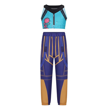 Kids Kpop Demon Hunters Rumi Zoey Mira Cosplay Huntrix Costume For Girls Clothes