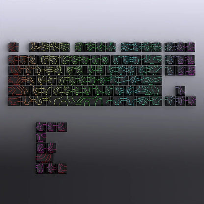 Contour 4.0 Side Engraved Keycap PBT Translucent 97 Key Gaming Mechanical Keyboard Key Cap White For Magnetic Switch