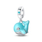 Blue Series 925 Sterling Silver Turtle,Whale & Seahorse Dangle Charm Fits Bracelet Kids Ocean Jewelry Accessories