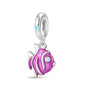Blue Series 925 Sterling Silver Turtle,Whale & Seahorse Dangle Charm Fits Bracelet Kids Ocean Jewelry Accessories