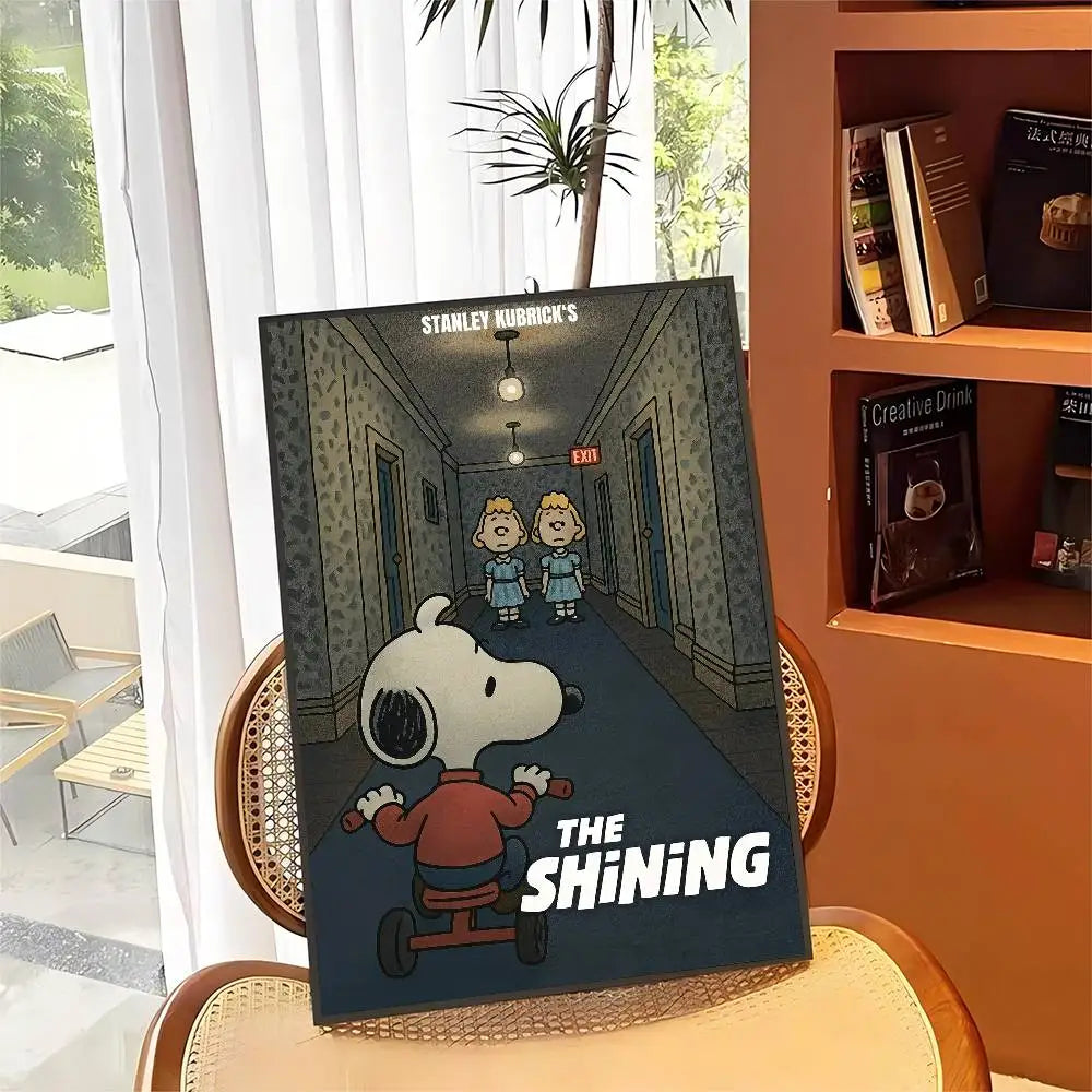 Anime S-Snoopy Classical Movie DIY Sticky Poster Fancy Wall Sticker For Living Room Bar Decoration Wall Decor