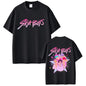 Movie KPop Demon Hunters Rumi Mira Zoey Saja Boys Derpy Tiger Double Sided Print T-shirt