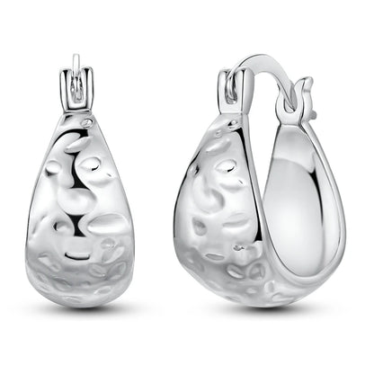 CYMYSS 2025 New 925 Sterling Silver Classic Hollow-out Versatile Hoop Earrings for Women Fine Jewelry Ideal Birthday Party Gifts
