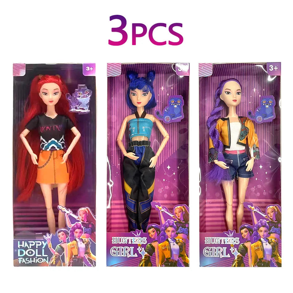KPop Demon Hunters Standing Up Ornament Acrylic Superstar Desktop Stand Decor Anime Figures Craft Creative Gifts for Fan Lover