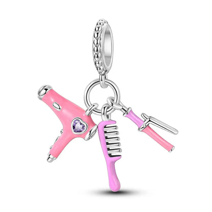 Original Charms 925 Silver Plated Bee Moon Star Pendant Fit Bracelet Making For Woman Fashion Jewelry