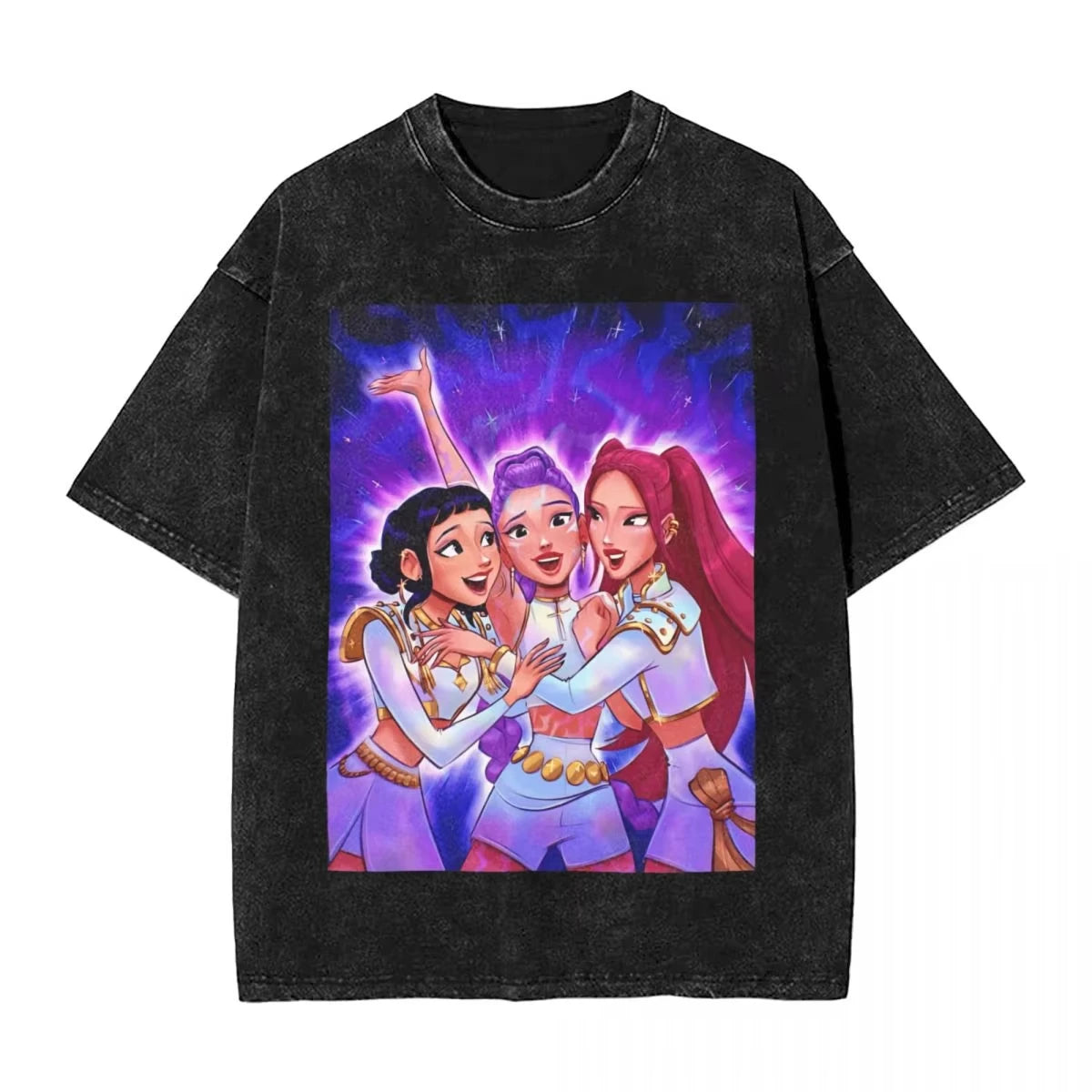 Oversized Washed T-Shirt My Little Soda Pop Saja Boys KPop Demon Hunters