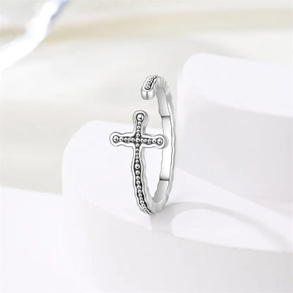 New 925 Sterling Silver Open Ring Hollow Rose Infinite Love Simple Ring Women Wedding Engagement Party Jewelry Gift