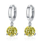 2ct Moissanite Diamond Earrings 100% S925 Sterling Sliver Orginal Drop Earring Wedding Bride Jewelry with Certificate for Women