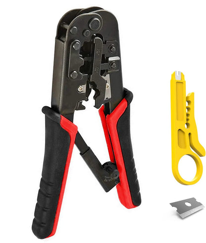 RJ45 Crimper RJ11 RJ45 Crimping Tool Ethernet Network LAN Cable Crimper Cutter Stripper Plier for 6P 8P RJ11 RJ12 RJ45
