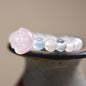Lotus Fun Natural Stone Aquamarine Crystal Round Beads Rose Flower Extendable Rings for Women High Quality Wedding Fine Jewelry