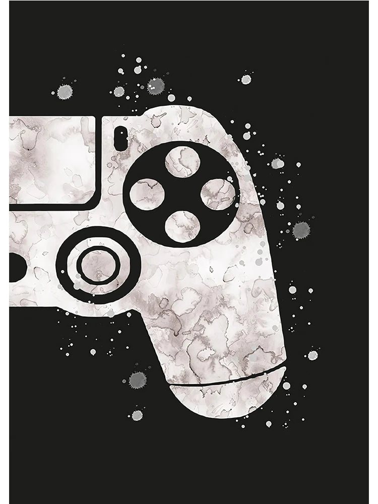 Gamepad Abstract Poster Canvas Painting Print Wall Art Picture Game Player Children'S Room Decorative Painting Boy Gift
