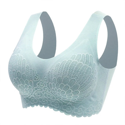 Secret Dig Women No Steel Ring Bar Push Up Lace Bustier Bra Thin Comfortable Breathable Underwear Intimates Removable Padding