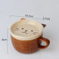 Japanese Cartoon Cat Coffee Mug With Cat Pattern Lid Small Dish Cute Breakfast Cup Creative Coffee Cup Milk Cup Gift For Girl