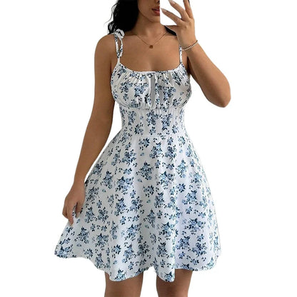 Women's Summer Floral Spaghetti Strap Dress
