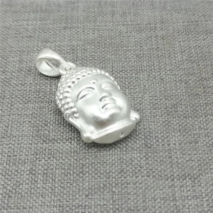 990 Fine Silver Buddha Charm Sterling Silver Buddhist Pendant for Necklace LIGHT WEIGHT