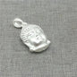 990 Fine Silver Buddha Charm Sterling Silver Buddhist Pendant for Necklace LIGHT WEIGHT