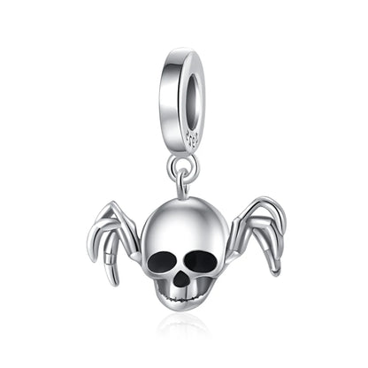 New 925 Silver Eye Palm Skull Wings Sun Pendants Charms Beads Fit Original Bracelet Accessories DIY Jewelry For Women