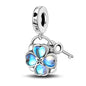 Blue Series 925 Sterling Silver Turtle,Whale & Seahorse Dangle Charm Fits Bracelet Kids Ocean Jewelry Accessories