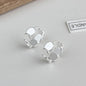 Real 925 Sterling Silver Gisc Geometric Hoop Earrings For Women Classic Fine Jewelry Minimalist Accessories