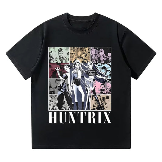 Huntrix Girl Kpop Vintage T Shirt Kpop Demon Hunters Jinu Manga Clothing