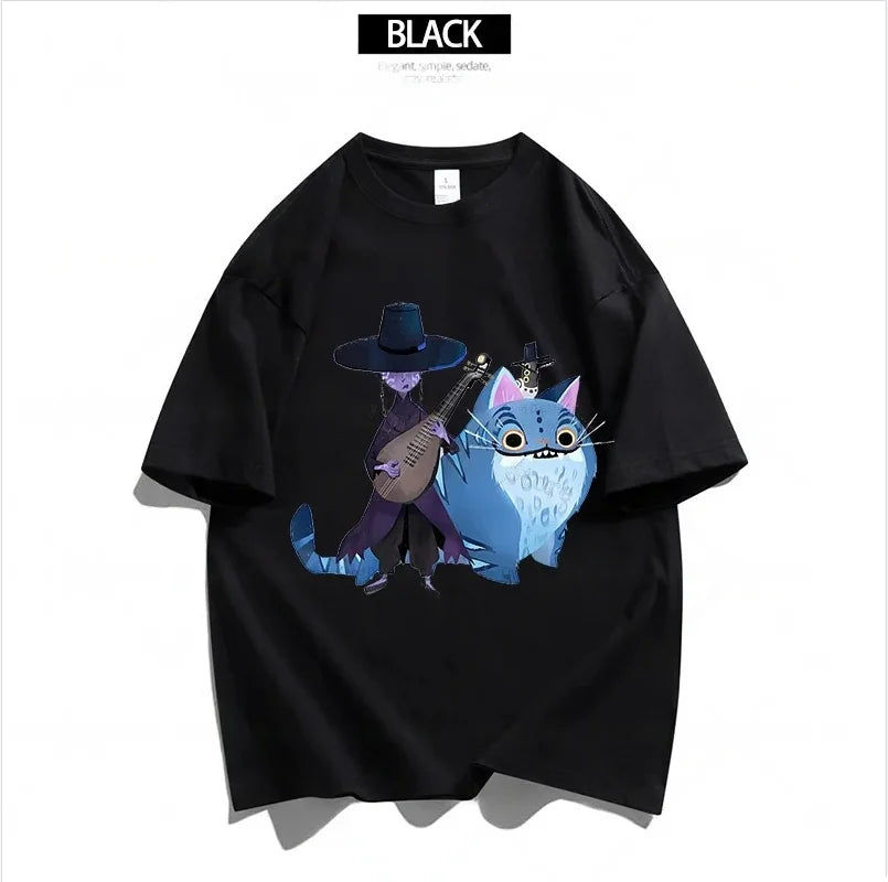 Cartoon Anime Film Kpop Demon Hunters Print T-shirt for Men Women Adult Clothes Summer Cotton Outdoor Wear Hip Hop Fashion Tops