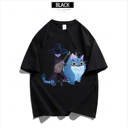 Cartoon Anime Film Kpop Demon Hunters Print T-shirt for Men Women Adult Clothes Summer Cotton Outdoor Wear Hip Hop Fashion Tops