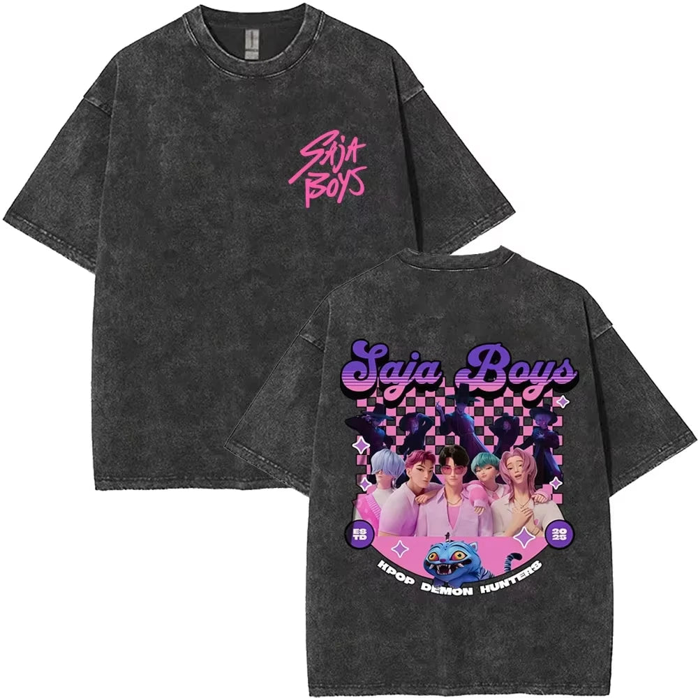 Huntrix Kpop Demon Hunter Washed T-Shirt