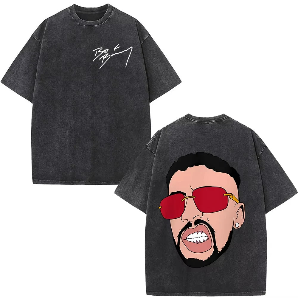 Rapper Bad Bunny Album Cover Print T-Shirt