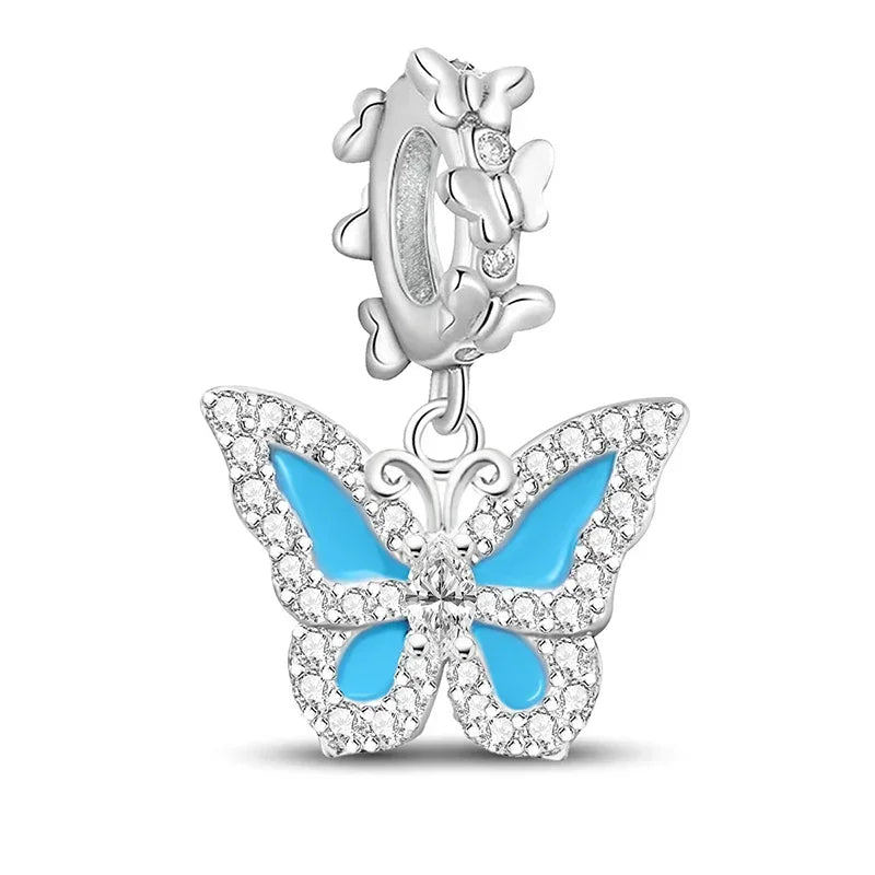 925 Sterling Silver Panda  Butterfly Kapibala Octopus Charms Beads Fit Original Pan Bracelet Bangle High Quality DIY Jewelry