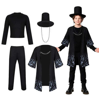 Kids Saja Boys Demon Suit Cosplay Costume Jinu Fancy Role Play Halloween Carnival Party Clothing Birthday Gift